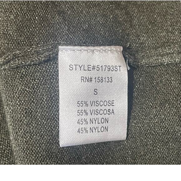 NWOT Stitch Fix Pink Clover Penton Open Front‎ Olive Green Cardigan S Lagenlook - Picture 8 of 12